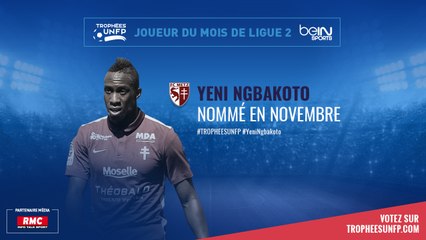 Ligue 2 / Trophées UNFP - Joueurs du mois : Yéni N'Gbakoto