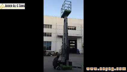 Descending of the double mast AWP