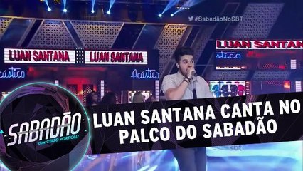 Luan Santana canta no palco do Sabadão