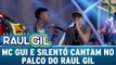 Mc Gui e Silentó cantam no palco do Programa Raul Gil