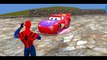 SPIDERMAN WaterSlide at Pool w/ Custom Spider man Lightning McQueen Cars (Nursery Rhymes)