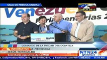 “Hay que denunciar la conducta anticívica del canal del Estado”: Jesús Torrealba tras rueda de prensa de MUD sobre 6D