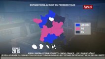 Régionales 2015 : la carte des estimations au premier tour