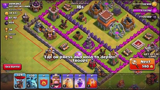 Clash of Clans TH 8 BALLOONS ATTACK OP TH 8 Champion Push CoC