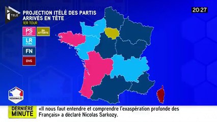 Régionales : le FN en tête dans six régions au premier tour