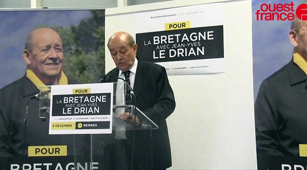 Jean-Yves Le Drian réagit après le 1er tour des élections régionales 2015