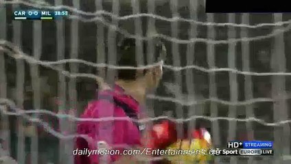 Ricardo Montolivo Fantastic CURVE SHOOT CHANCE CARPI 0-0 MILAN SERIE A