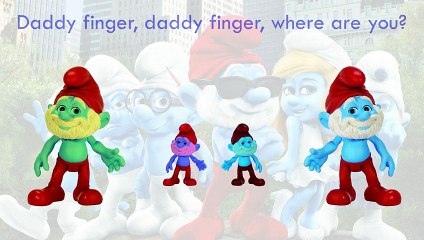 Descargar video: Smurfs Finger Family Song Daddy Finger Nursery Rhymes Good Characters Full animated cartoo catoonTV!