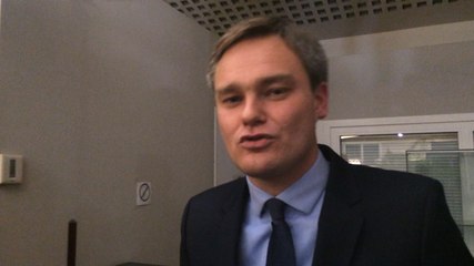 David Margueritte, la tête de liste manchoise UDI-LR, s'exprime à Saint-Lô