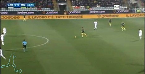KEVIN LASAGNA big chance - Carpi 0-0 AC Milan - 6-12-2015