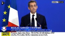 Régionales 2015 : la réaction de Nicolas Sarkozy