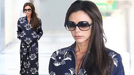 Victoria Beckham rocks unique matching bomber jacket and skirt