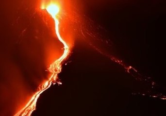 Lava Flows From Sicily's Mount Etna