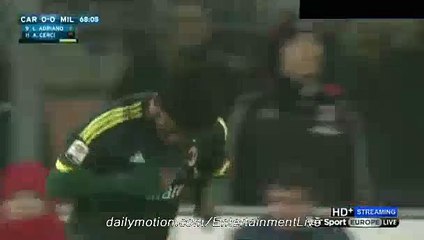 Luiz Adriano Fantastic GOAL CARPI 0-1 MILAN SERIE A