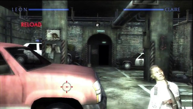 RESIDENT EVIL THE DARKSIDE CHRONICLES HD (PS3) PART 6 - MEMORIES OF A LOST CITY BOSS #3 FKING STUPID HANGING PART