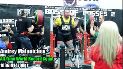 ANDREY MALANICHEV 1036LB (470KG) WORLD RECORD SQUAT