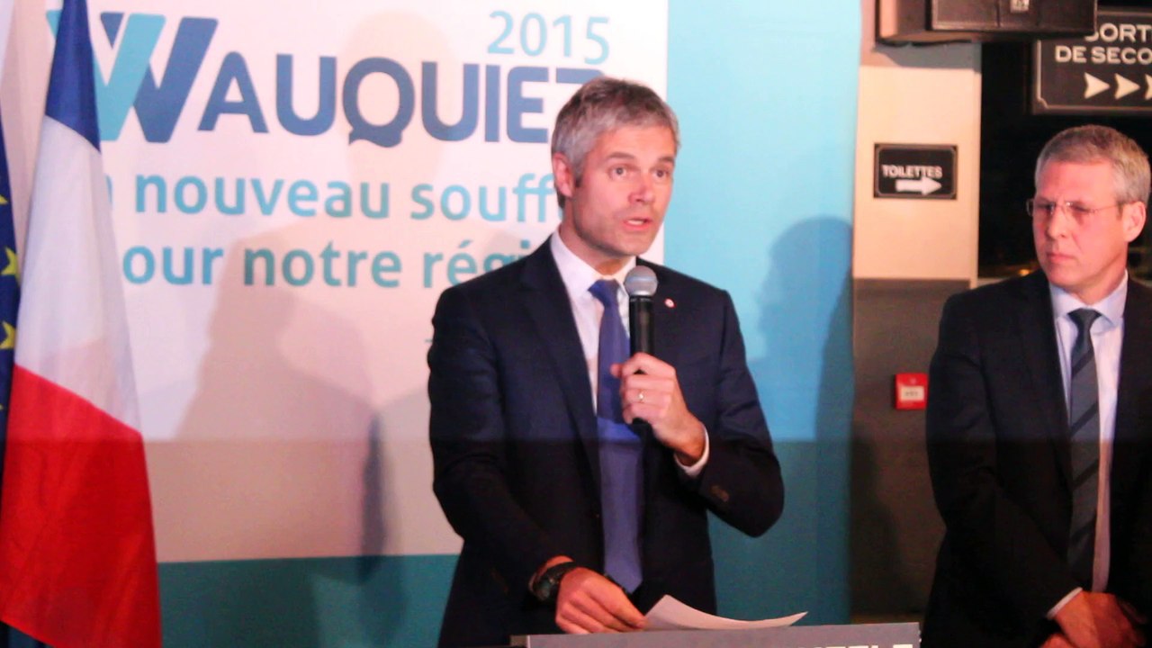 Réaction de Laurent Wauquiez suite au premier tour des élections régionales en Rhône-Alpes Auvergne