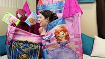 Disney Princess Sofia The First Surprise Toys & Giant Surprise Castle Tent with Barbies &