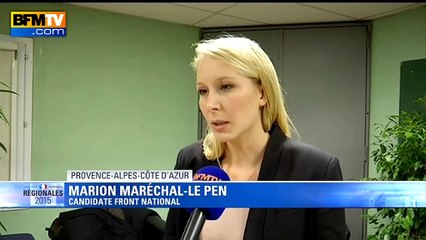 Marion Maréchal-Le Pen interprète les scores du FN "comme la fin du vieux monde politicien"
