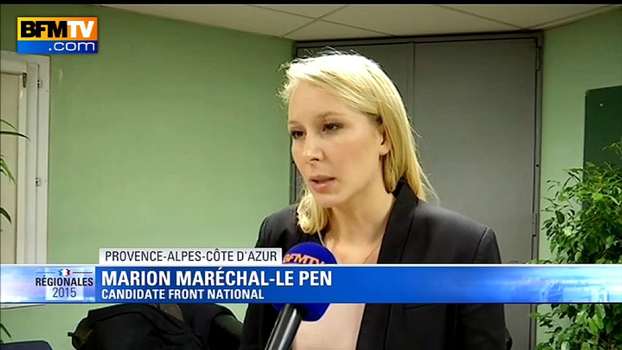 Marion Maréchal-Le Pen interprète les scores du FN "comme la fin du vieux monde politicien"