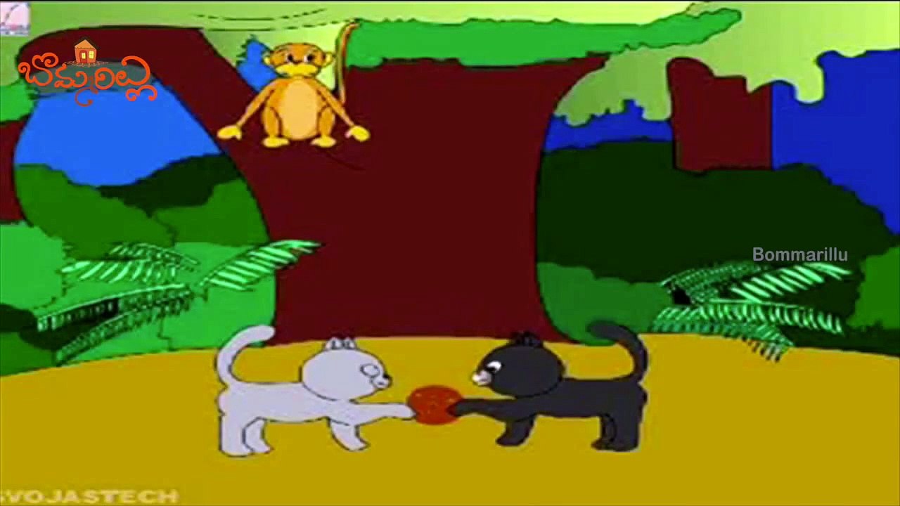 The Story of Two Cats and a Monkey Telugu Moral Story For KIDS!!! -  Dailymotion Video