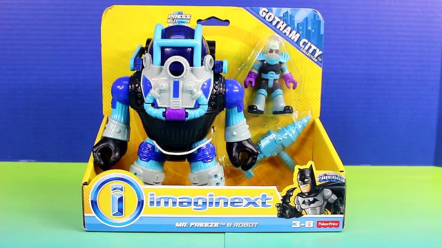 Imaginext Mr. Freeze & Robot Help Joker Bad Guys Escape From Jail Batman Robin Batbot Save