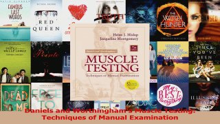 Read  Daniels and Worthinghams Muscle Testing Techniques of Manual Examination Ebook Free