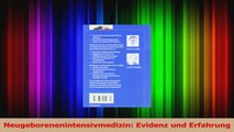 Neugeborenenintensivmedizin Evidenz und Erfahrung PDF Kostenlos