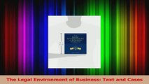 PDF Download  The Legal Environment of Business Text and Cases Read Online