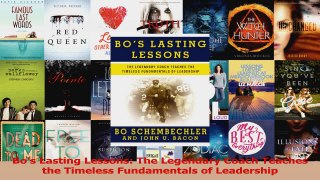 Download  Bos Lasting Lessons The Legendary Coach Teaches the Timeless Fundamentals of Leadership PDF Online