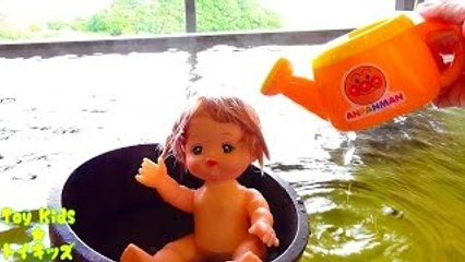 メルちゃん おもちゃアニメ 大きい露天風呂❤おでかけ Toy Kids トイ