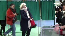 Leaders of France's main parties cast votes
