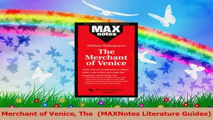 Merchant of Venice The  MAXNotes Literature Guides Read Online
