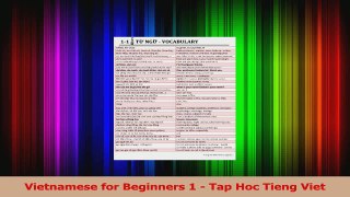 PDF Download  Vietnamese for Beginners 1  Tap Hoc Tieng Viet Read Full Ebook