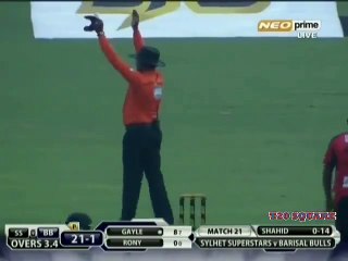BPL 2015 - Chris Gayle SIX & OUT vs Sylhet Super Stars BPL 2015