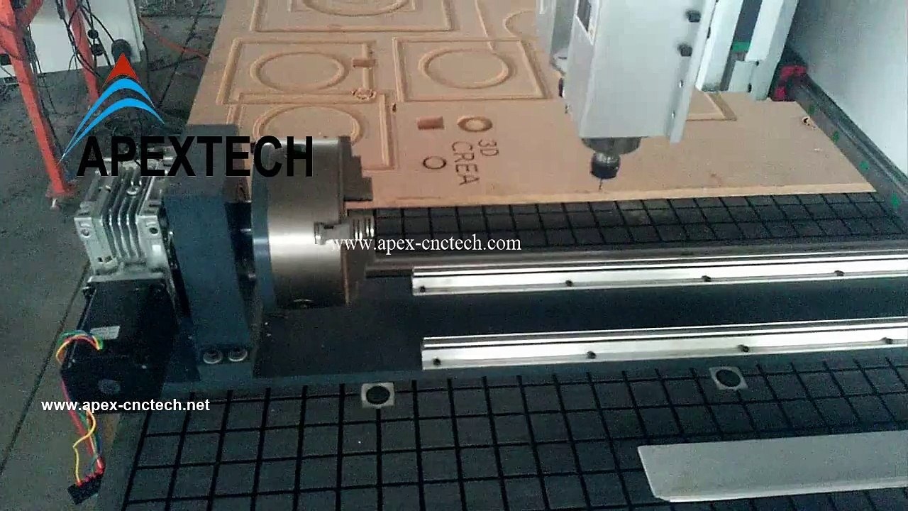 apexcnctech 2030 with 200 2500mm rotary device test video