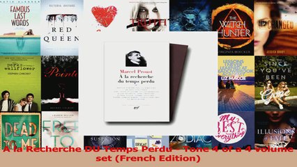 PDF Download  A la Recherche DU Temps Perdu  Tone 4 of a 4 volume set French Edition PDF Online