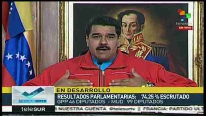 Maduro acepta la derrota electoral con la "moral y la ética" del chavismo