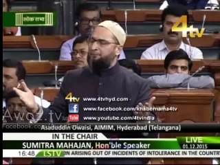 Asaduddin Owaisi In Parliament (Discussion On Incidents Of intolerance In The Country)