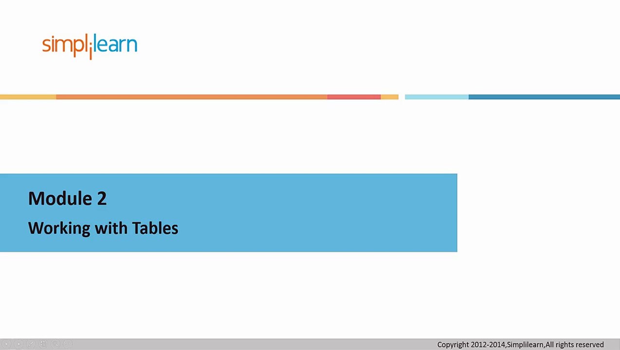 009 Working with Tables