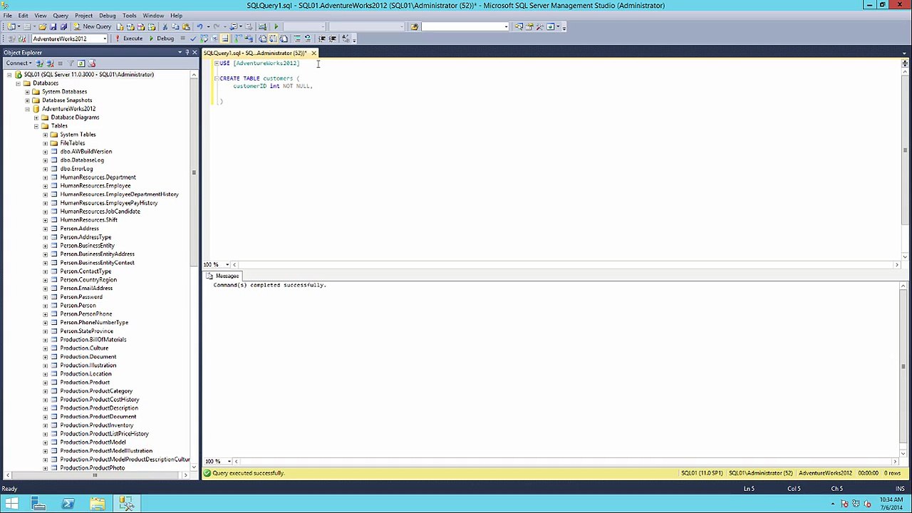 010 Demo Working with Tables