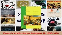 PDF Download  Essays in Arabic Literary Biography II 13501850 PDF Online