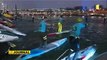 Steeve Teihotaata en Stand Up Paddle (SUP) sur la Seine