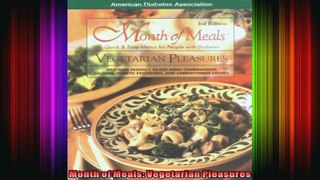 Month of Meals Vegetarian Pleasures