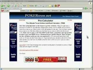 Texas Holdem Autoread Calculator