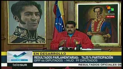 Nicolás Maduro: Reconocemos estos "resultados adversos"