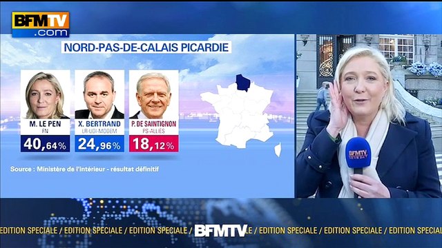 Barrage au FN : La politique, ce ne sont pas des mathématiques , estime Marine Le Pen