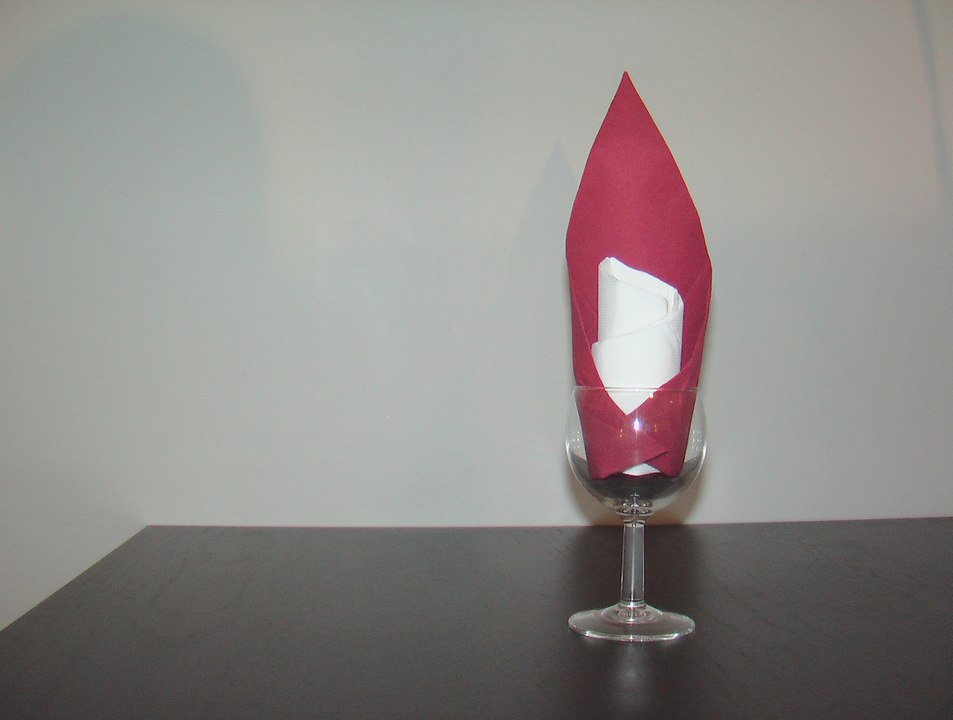 Pliage serviette anthurium