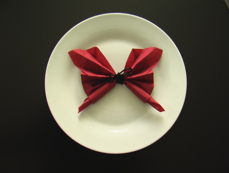 Pliage serviette papillon