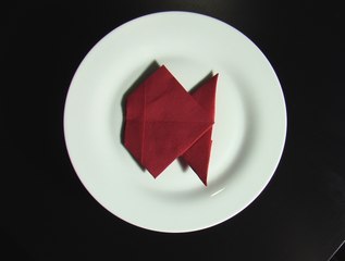 Pliage serviette poisson